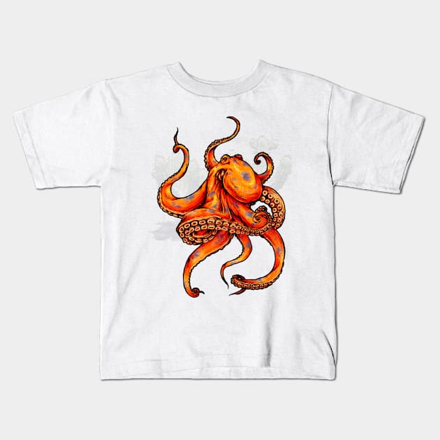 Octopus Kids T-Shirt by NerdsbyLeo